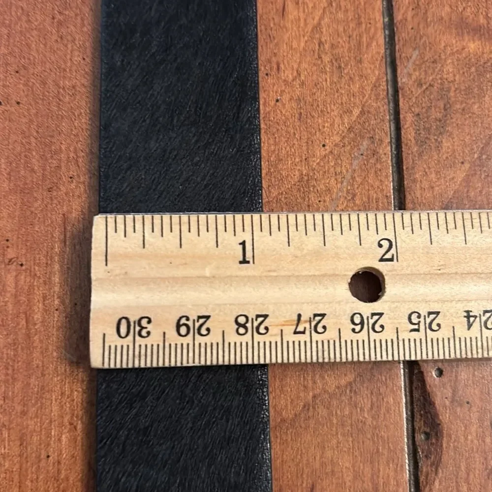 Brooks Brothers Black Calf Hair Belt - Small